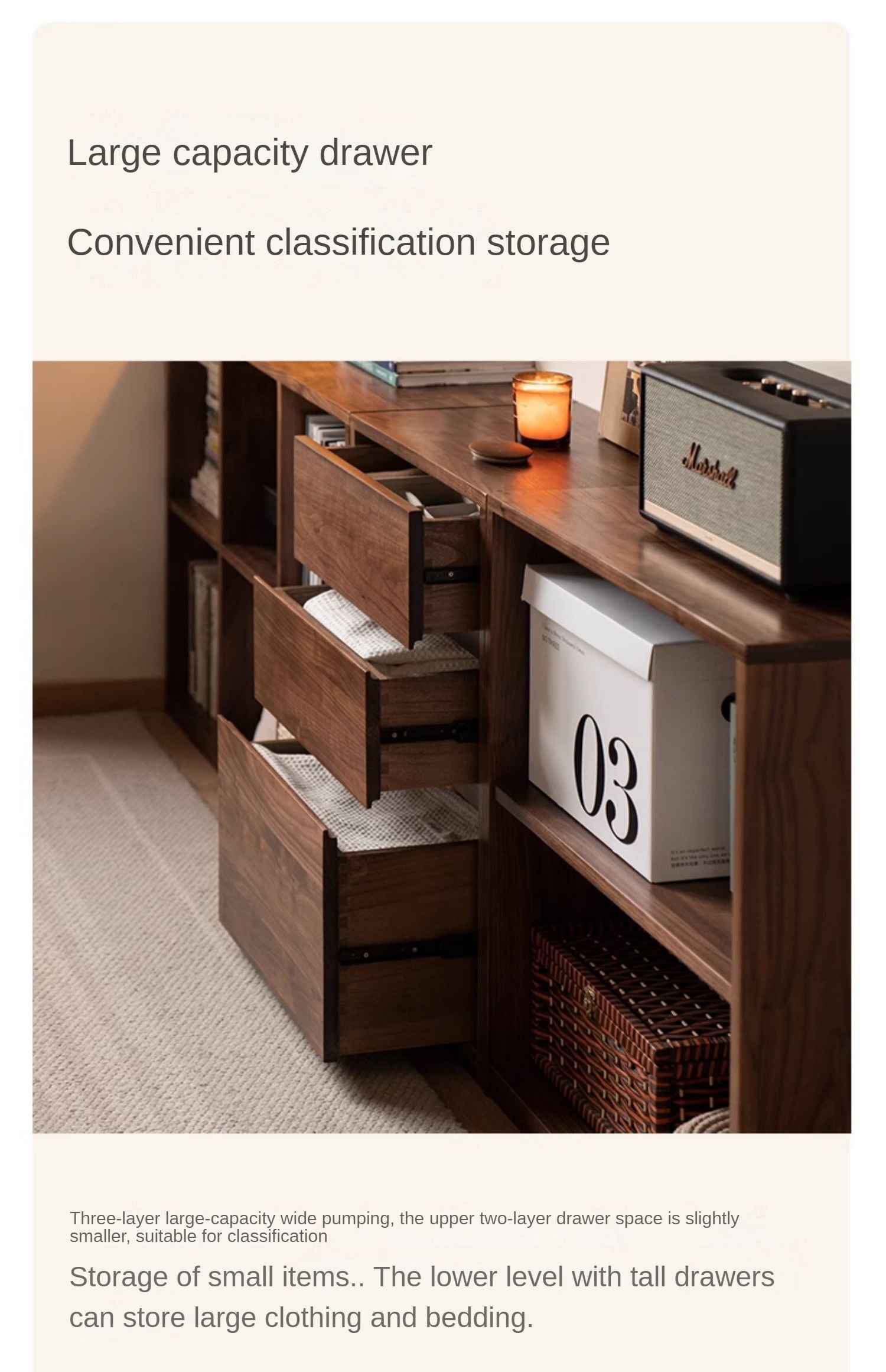 Black Walnut, Ash Solid Wood Floor Bookcase Rack