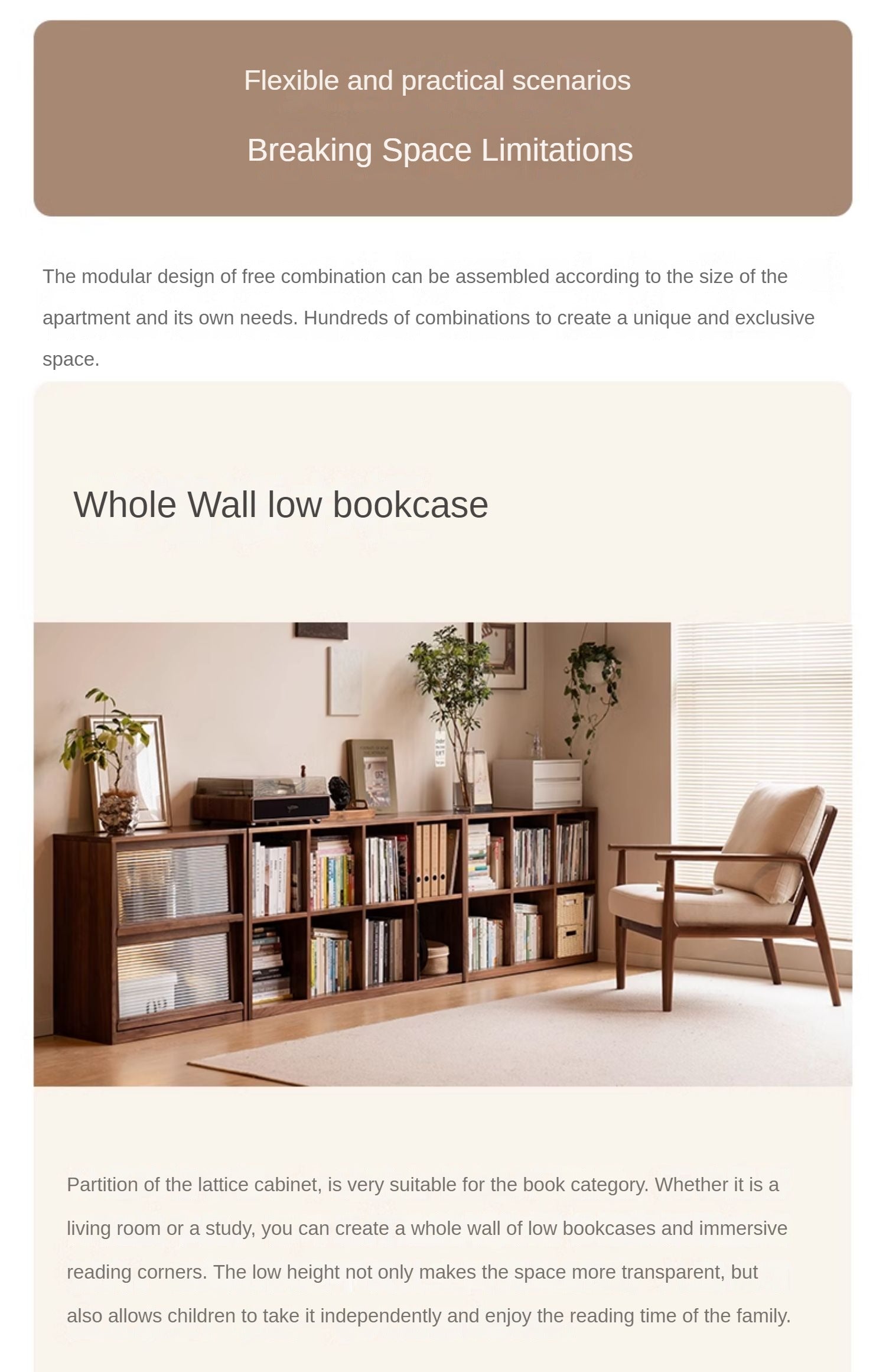 Black Walnut, Ash Solid Wood Floor Bookcase Rack