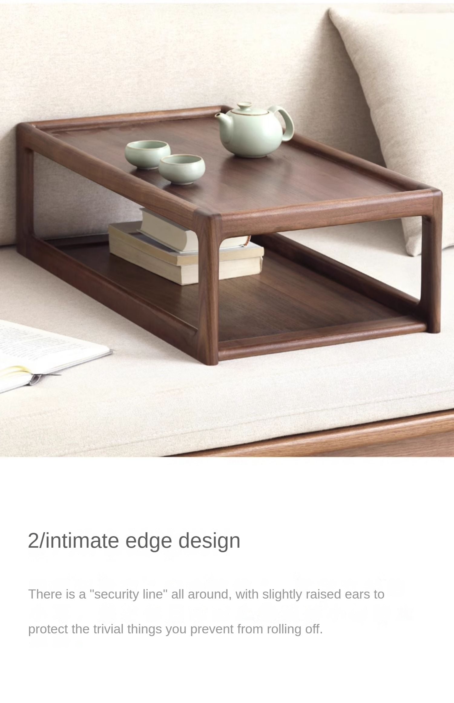 Black walnut, Ash, Oak Solid Wood Japanese Tatami Tea Table