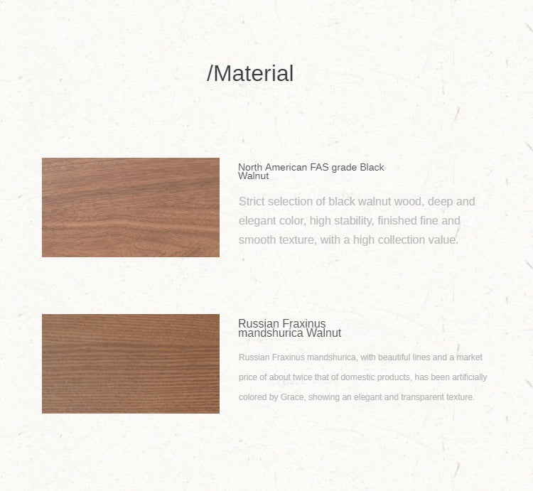 Black walnut, Ash, Oak Solid Wood Low Table