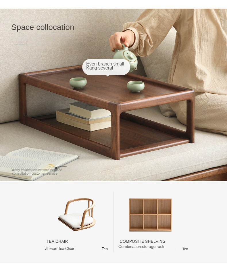 Black walnut, Ash, Oak Solid Wood Japanese Tatami Tea Table