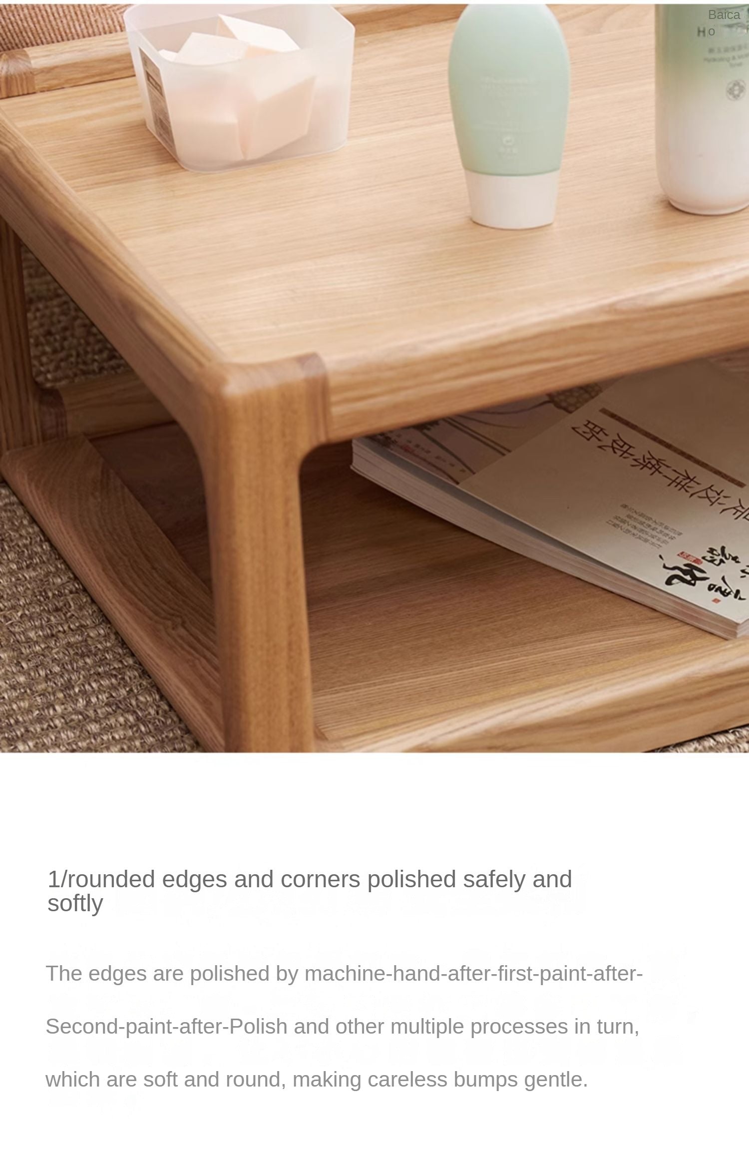 Ash, Oak Solid Wood Low Table