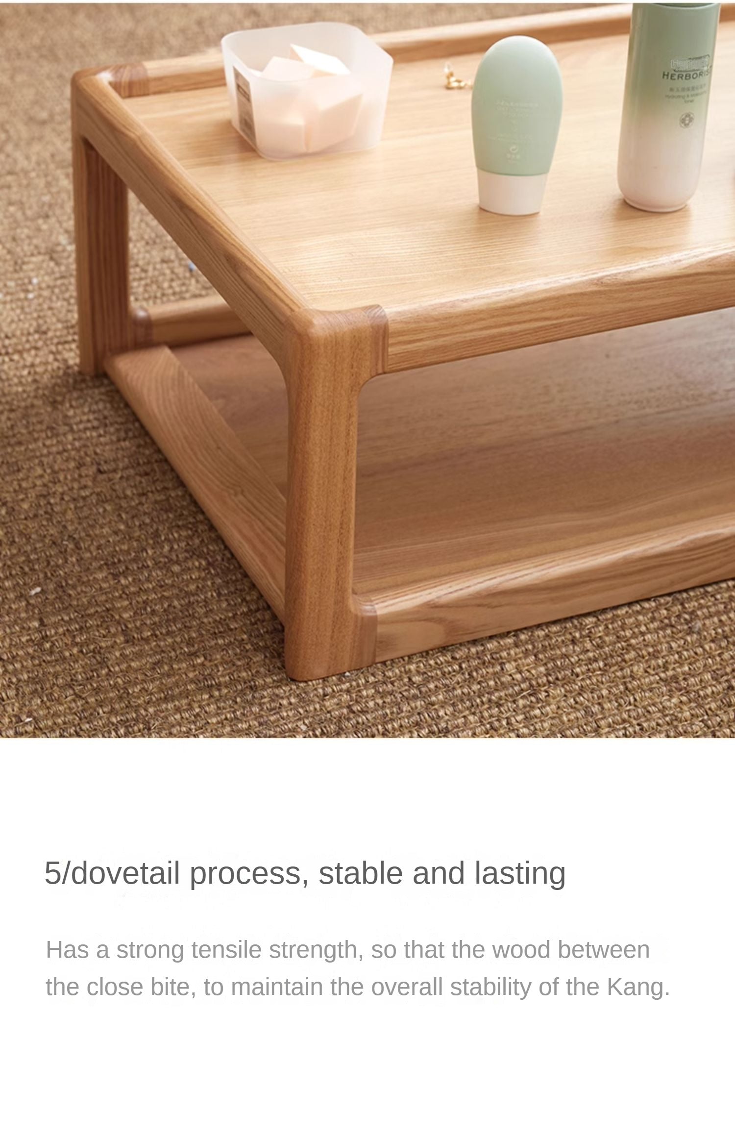 Ash, Oak Solid Wood Low Table