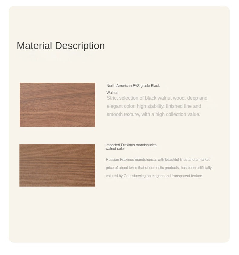 Ash, Black Walnut Solid Wood Mobile Coffee Cabinet