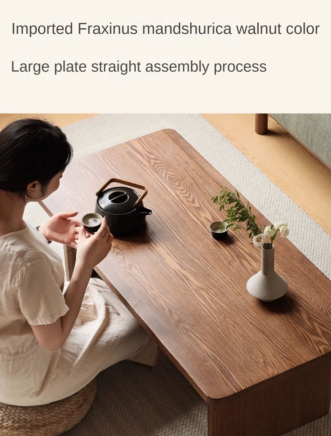 Ash Solid Wood Modern Small Tea Table