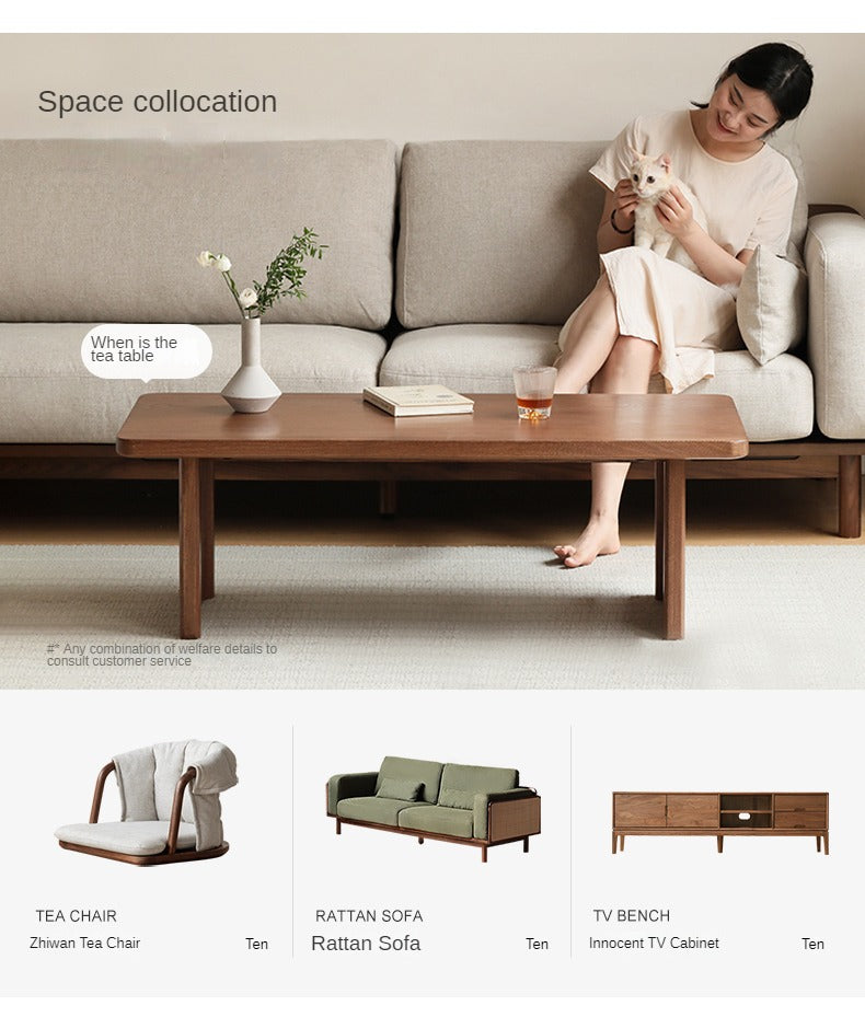 Ash Solid Wood Modern Small Tea Table