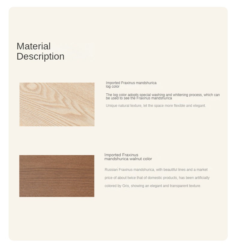 Ash Solid Wood Mobile Coffee Cabinet