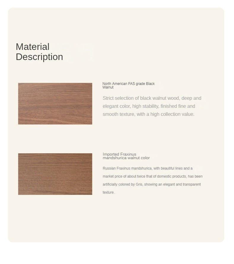 Black Walnut, Oak Solid Wood Tea Table