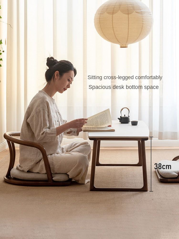 Black Walnut, Ash Solid Wood Rock Plate Modern Tea Table