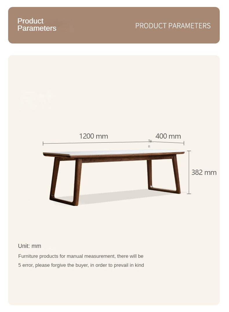 Black Walnut, Ash Solid Wood Rock Plate Modern Tea Table