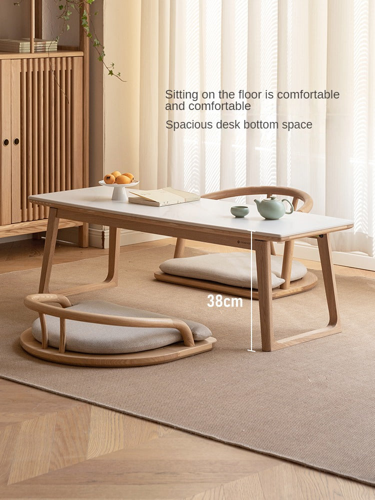 Ash Solid Wood Rock Slab Tea Table