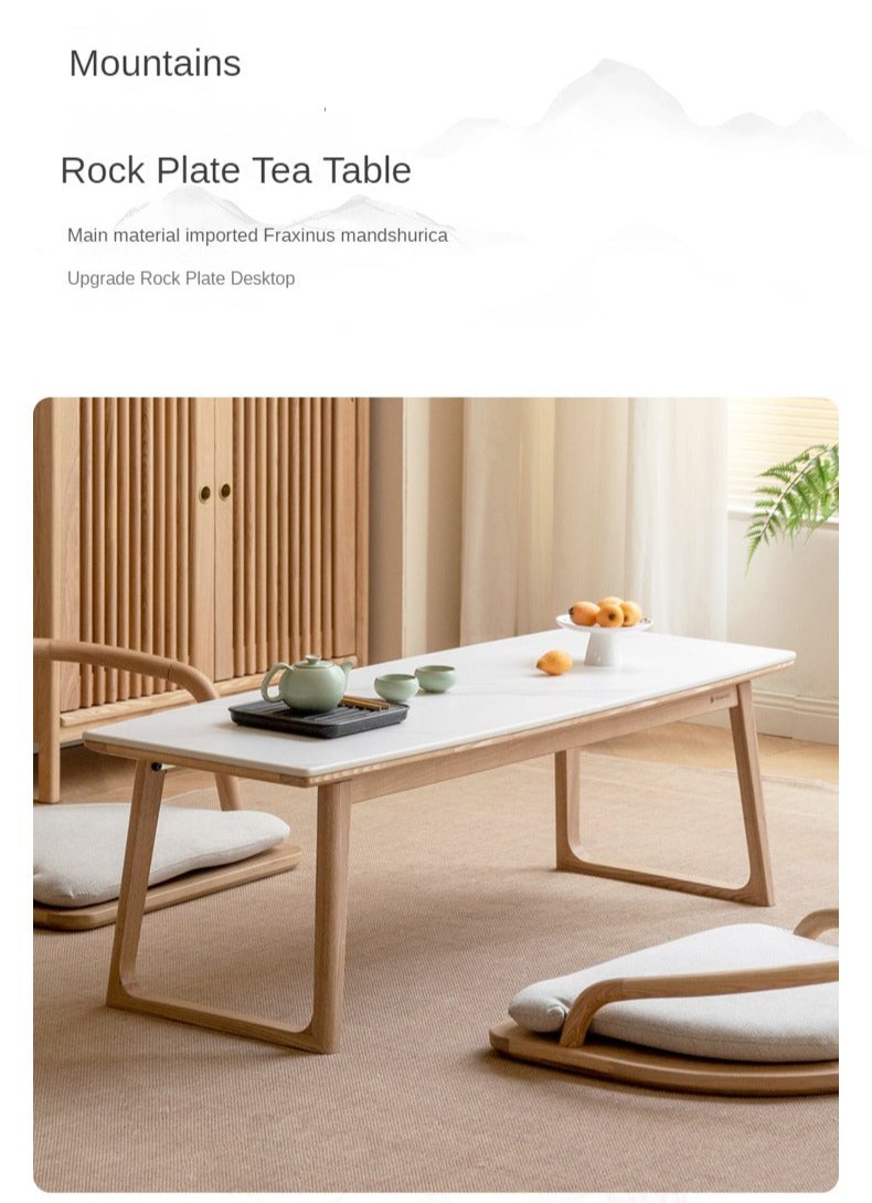 Ash Solid Wood Rock Slab Tea Table
