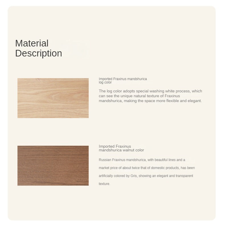 Ash Solid Wood Rock Slab Tea Table