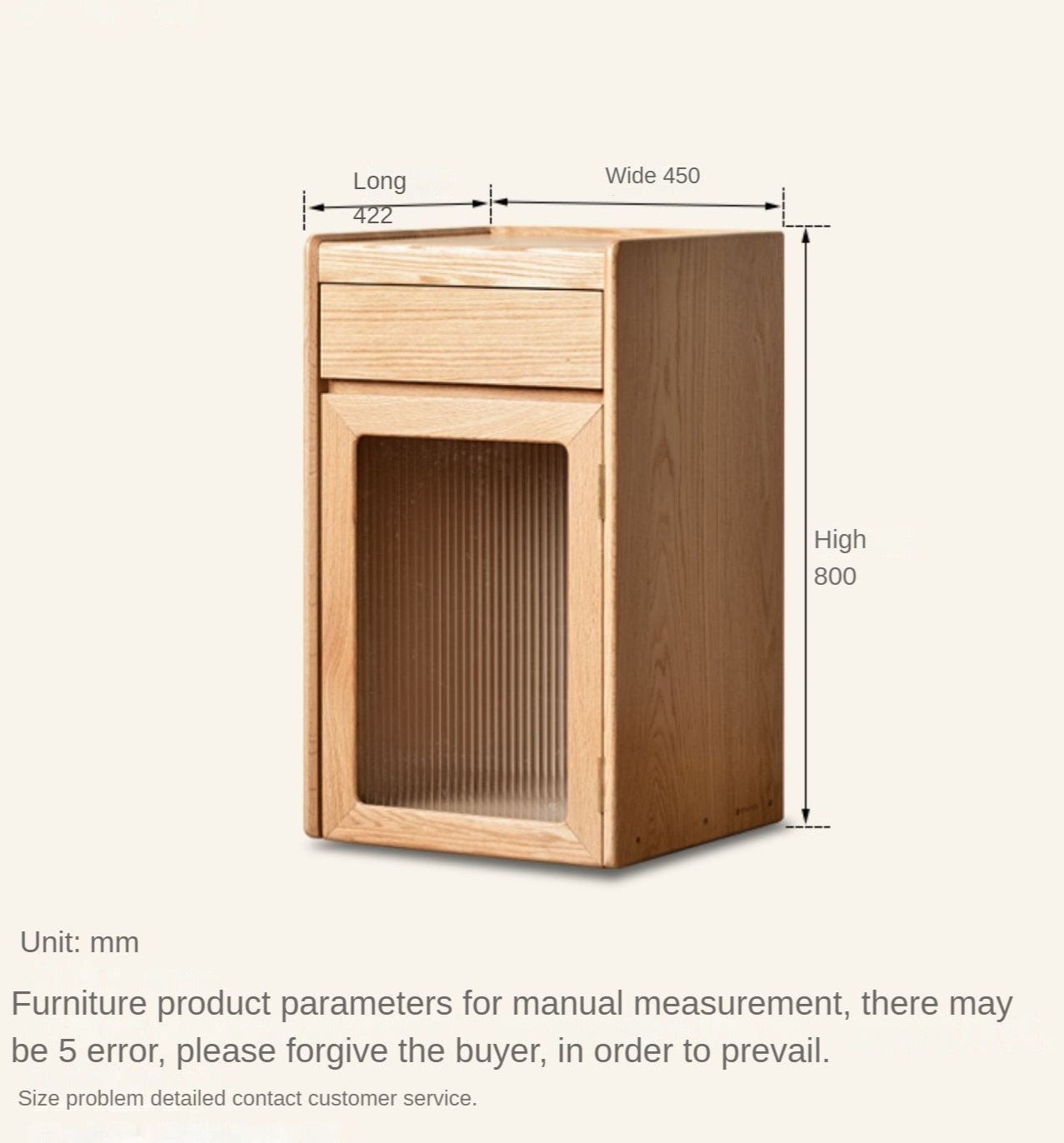 Black Walnut, Oak Solid Wood Movable Tea Cabinet