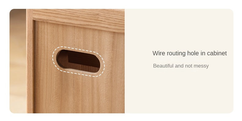 Black Walnut, Oak Solid Wood Movable Tea Cabinet
