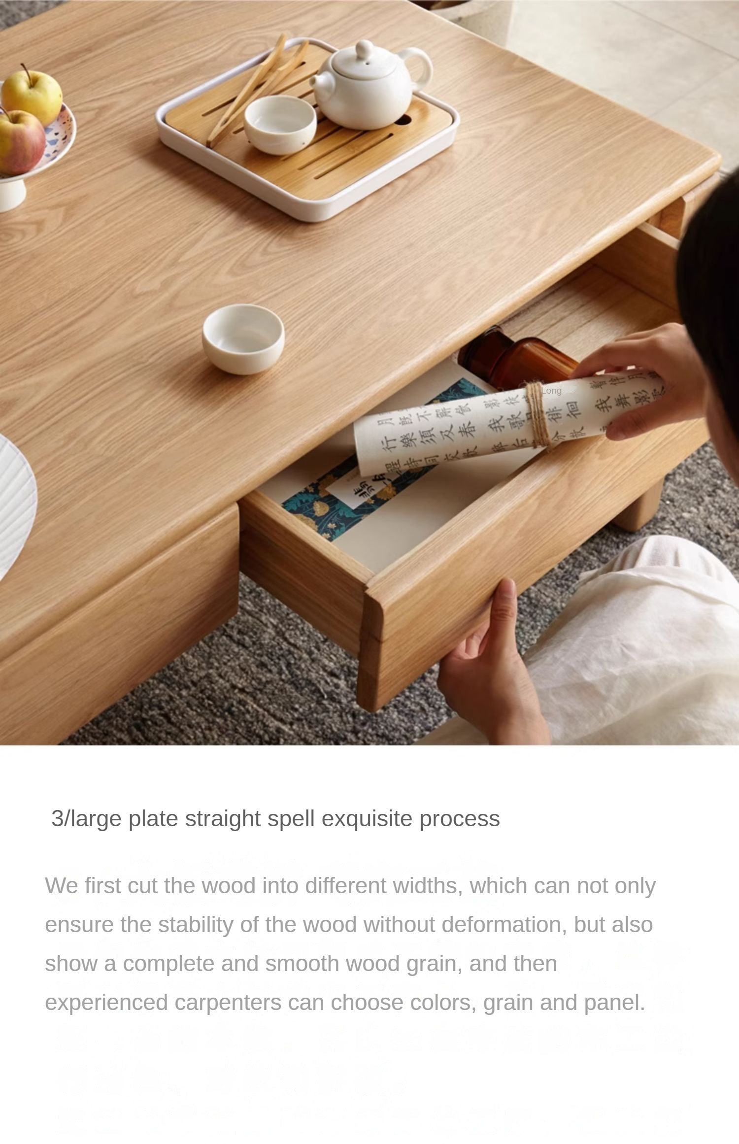 Oak, Ash Solid Wood Tea Table