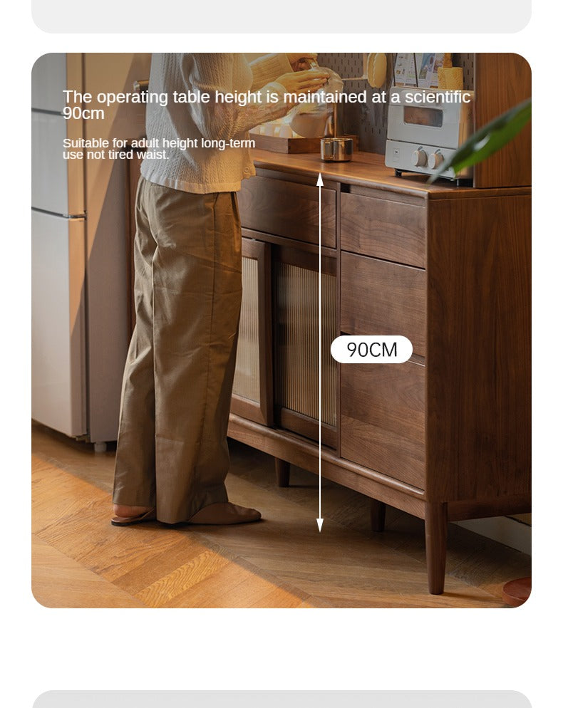 Black Walnut Solid Wood Simple Modern Sideboard