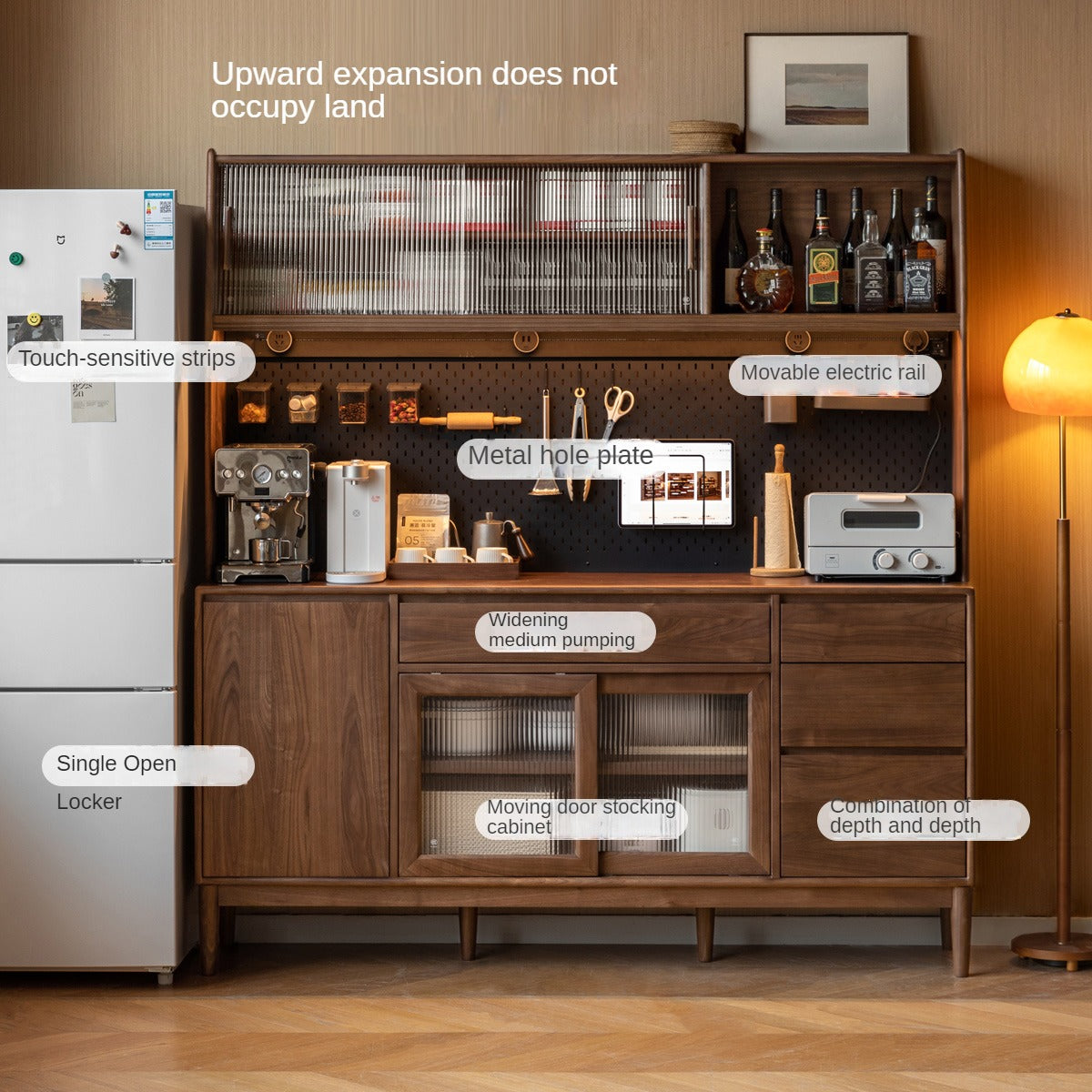 Black Walnut Solid Wood Simple Modern Sideboard