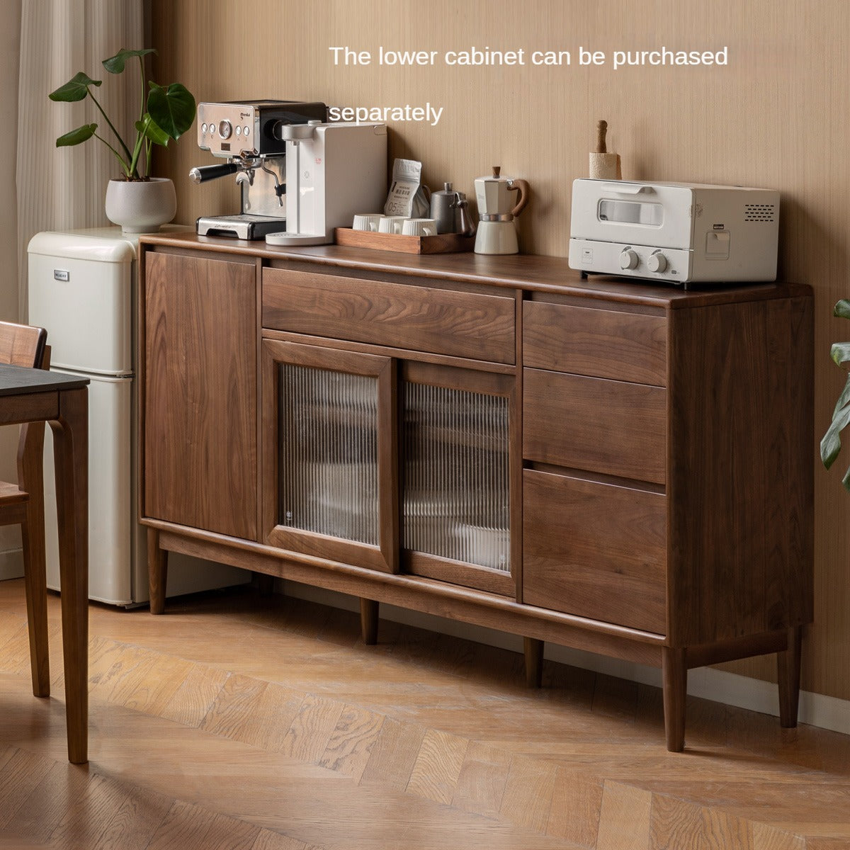 Black Walnut Solid Wood Simple Modern Sideboard