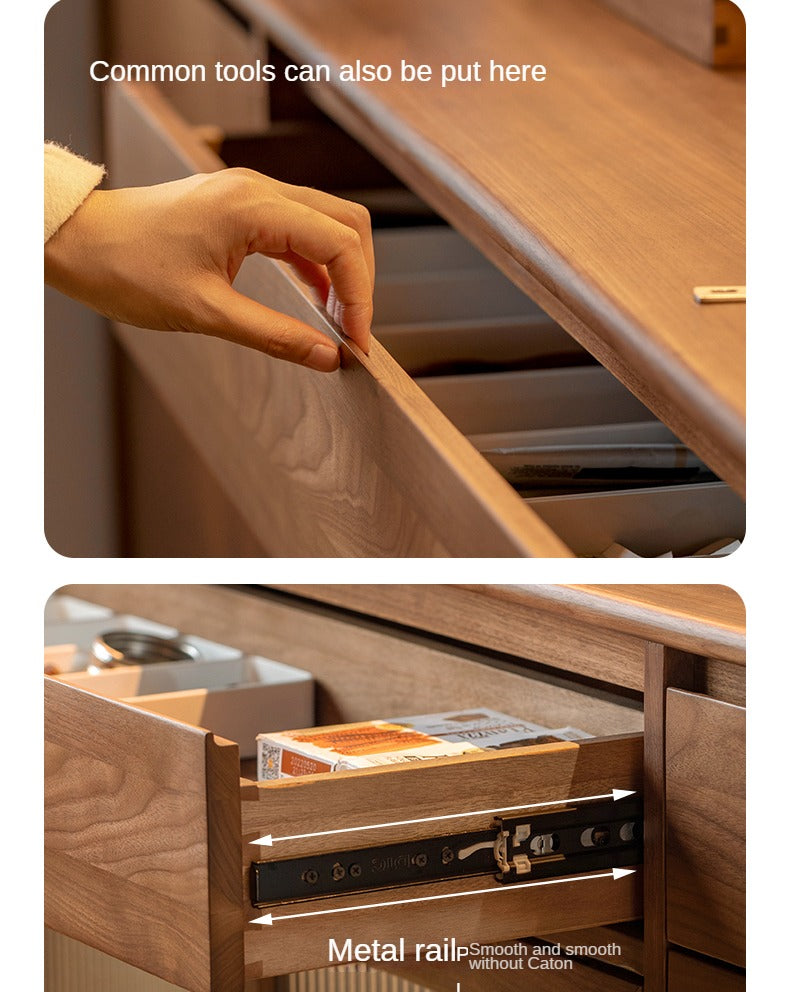 Black Walnut Solid Wood Simple Modern Sideboard