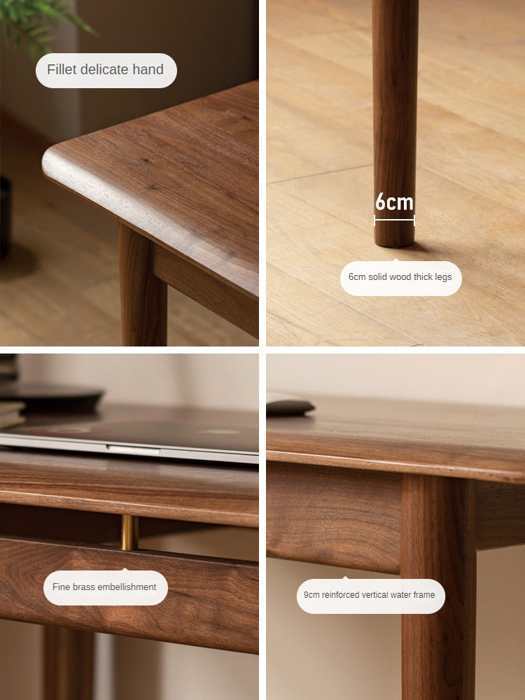 Black Walnut Solid Wood Simple Large Tea Table