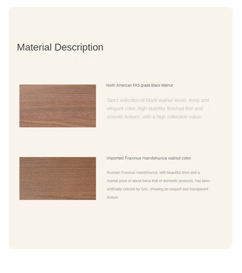 Black Walnut Solid Wood Simple Large Tea Table