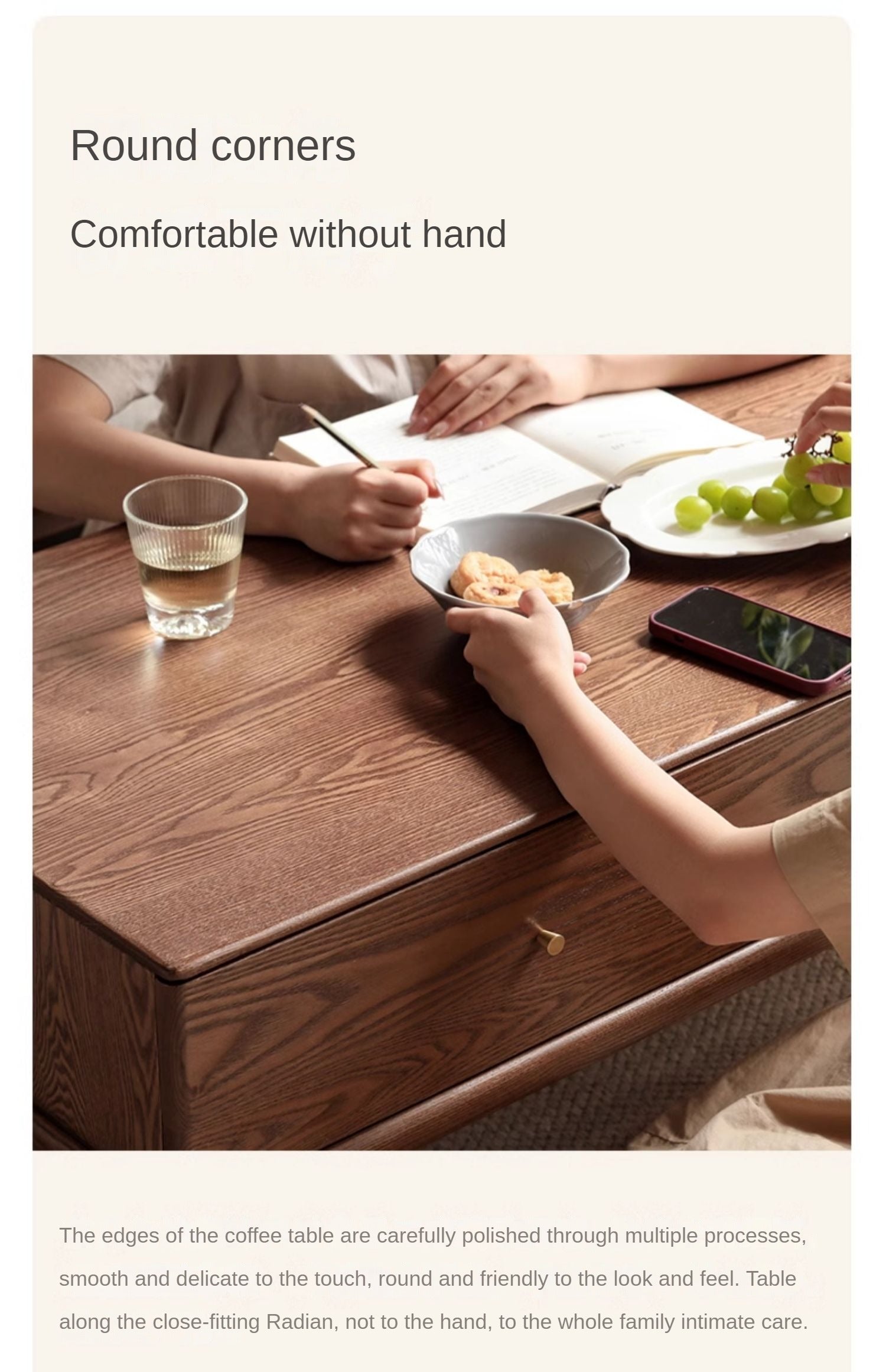 Ash Solid Wood Simple Modern Coffee Table