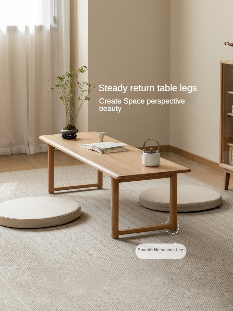 Ash Solid Wood Tatami Short Tea Table.