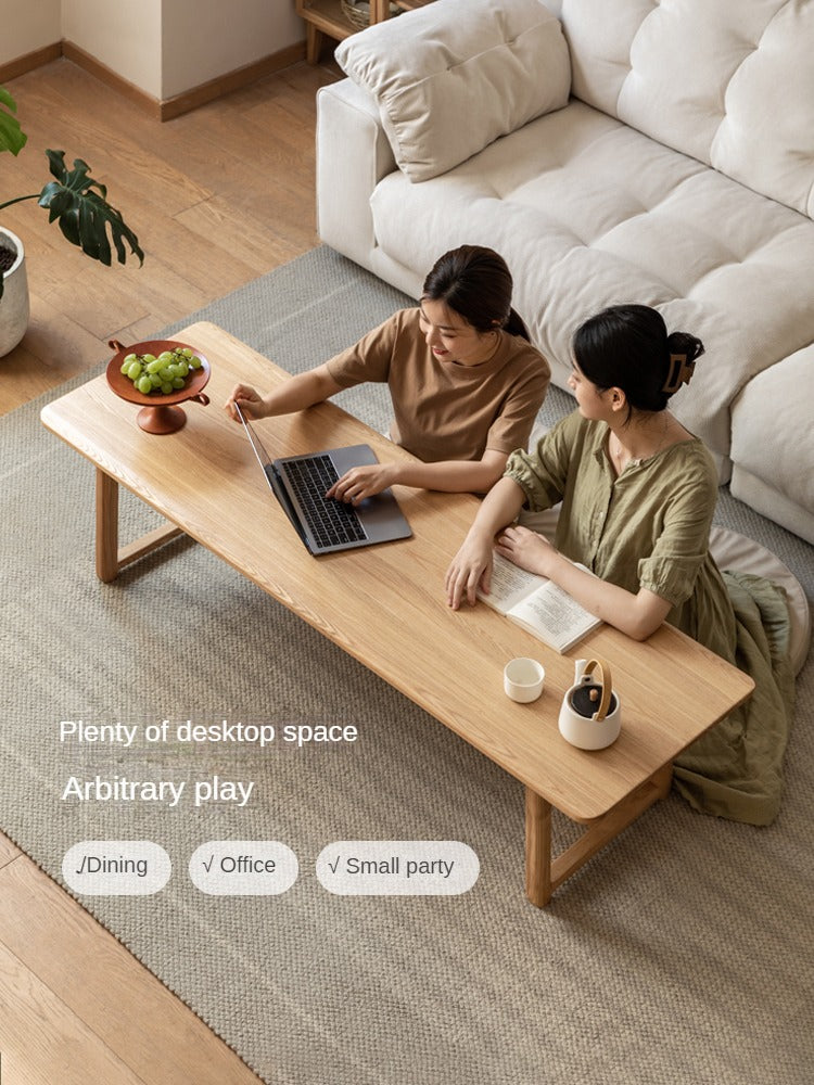 Ash Solid Wood Tatami Short Tea Table.
