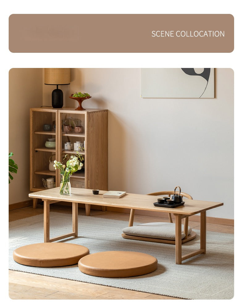 Ash Solid Wood Tatami Short Tea Table.