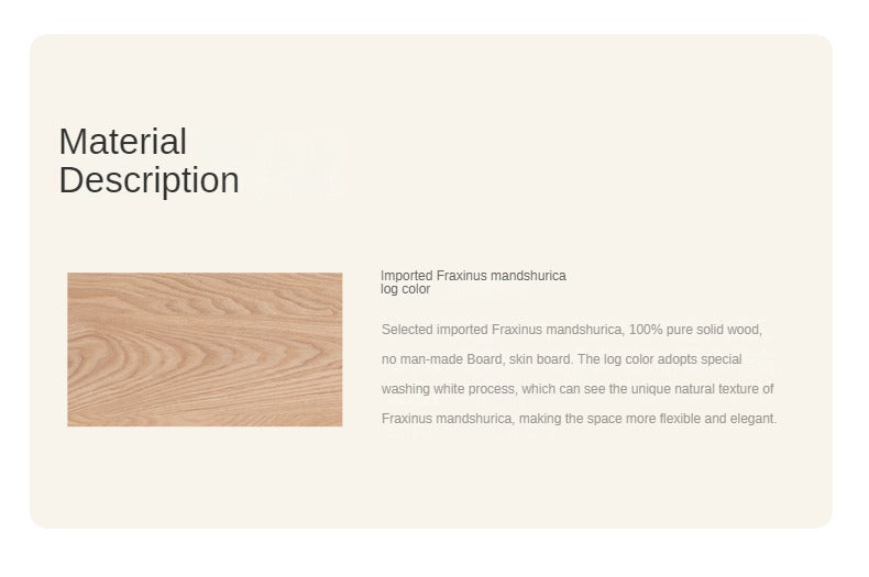 Ash Solid Wood Tatami Short Tea Table.