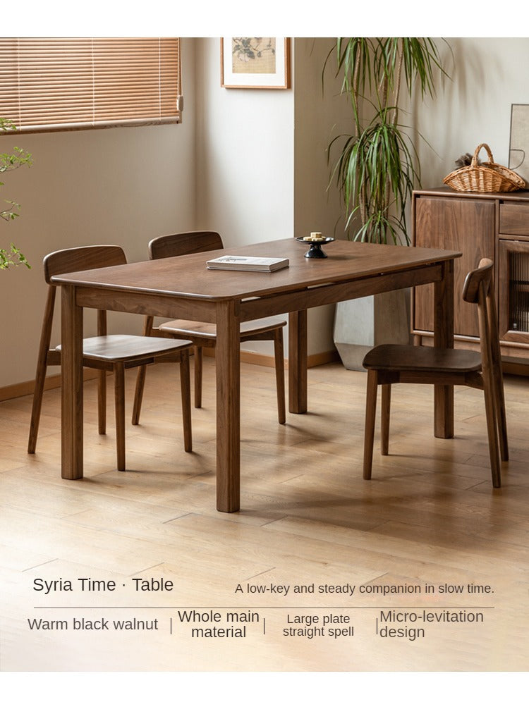 Black Walnut, Ash Solid Wood Dining Table.