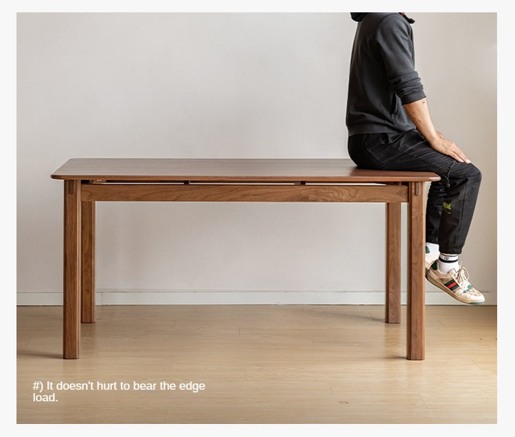 Black Walnut, Ash Solid Wood Dining Table.