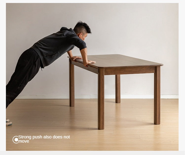 Black Walnut, Ash Solid Wood Dining Table.