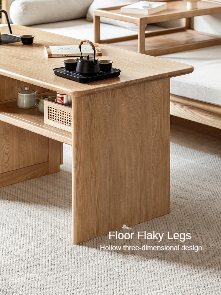 Ash Solid Wood Tea Cabinet With Tea Maker