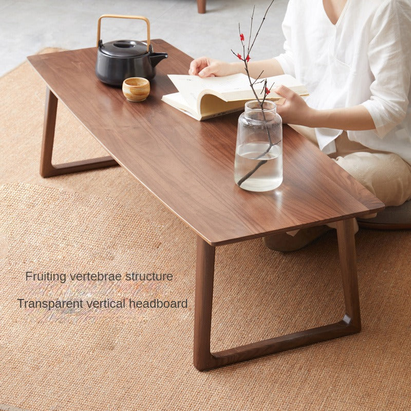 Black Walnut, Ash Solid Wood Low Small Coffee Table