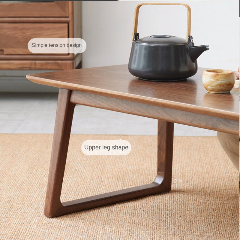 Black Walnut, Ash Solid Wood Low Small Coffee Table