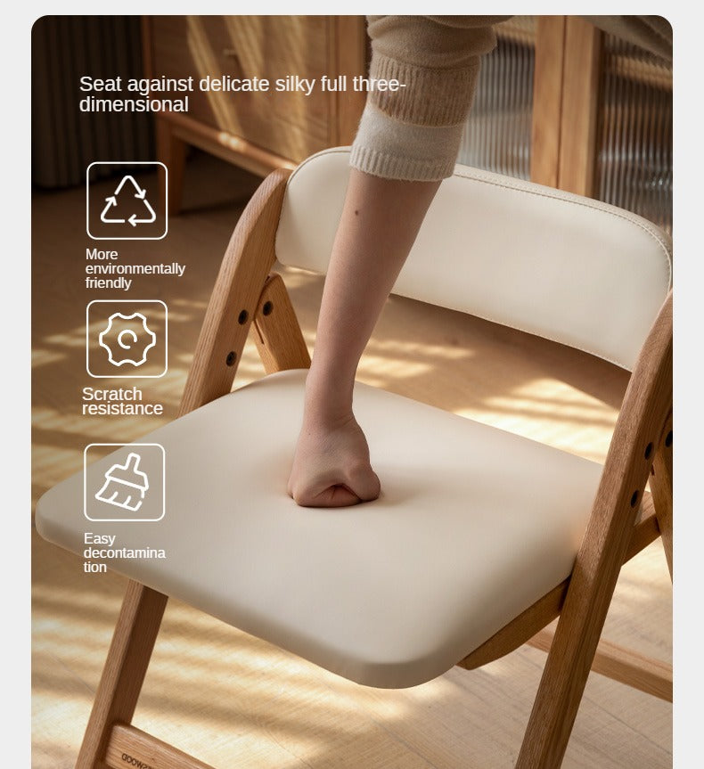 Solid Rubberwood, Oak Solid Wood Organic Leisure Folding Chair