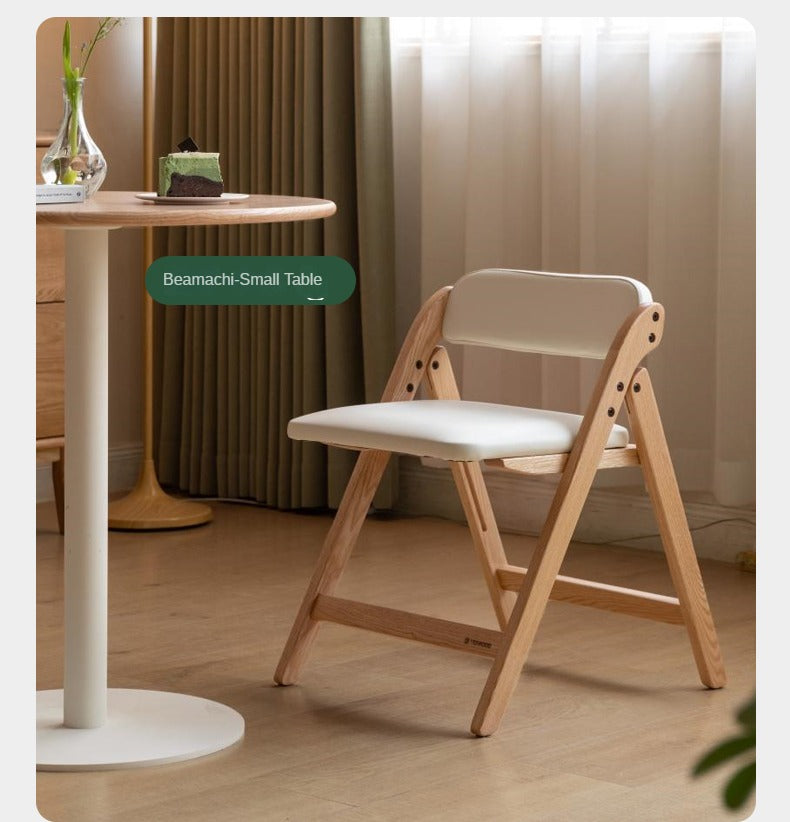 Solid Rubberwood, Oak Solid Wood Organic Leisure Folding Chair