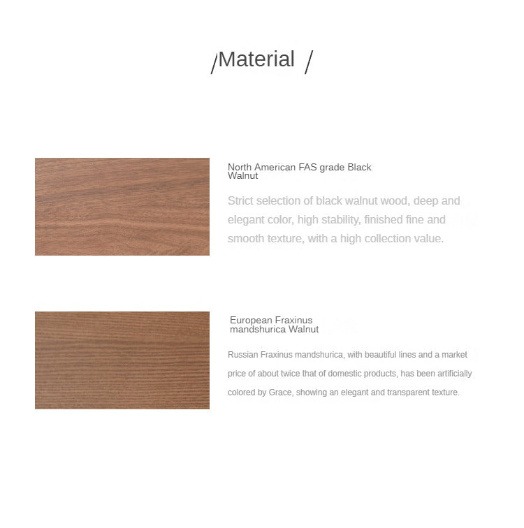 North American black walnut solid wood light luxury bed