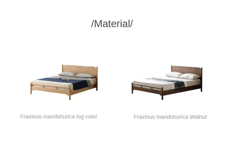Ash Solid Wood Nordic Simple Modern Bed