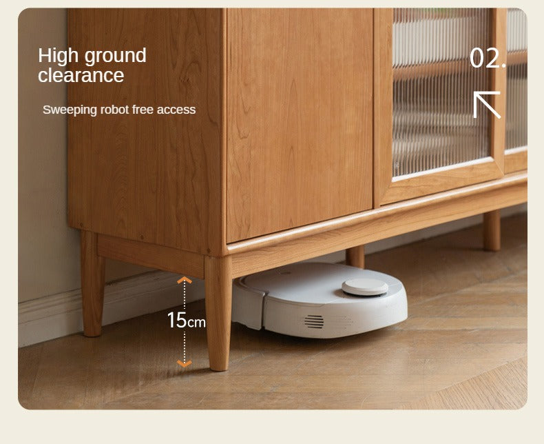 Cherry Solid Wood Medieval Style Dining Sideboard