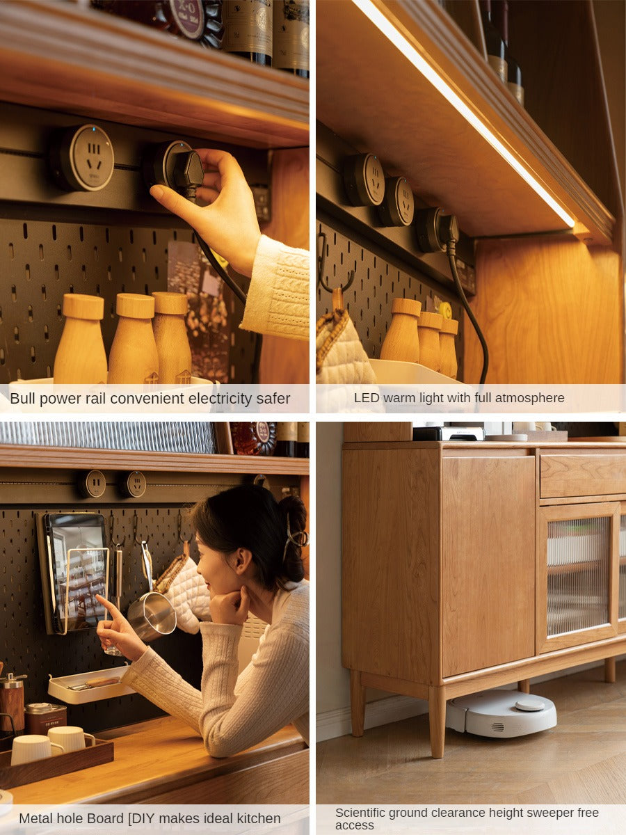 Cherry Solid Wood Medieval Style Dining Sideboard