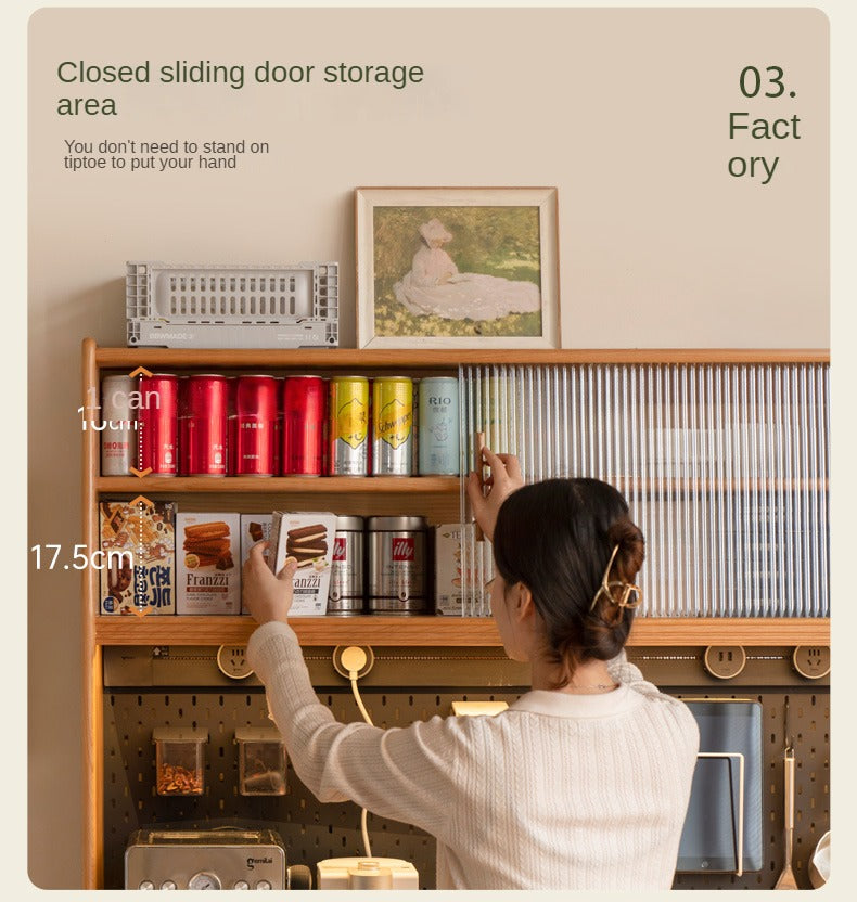 Cherry Solid Wood Medieval Style Dining Sideboard