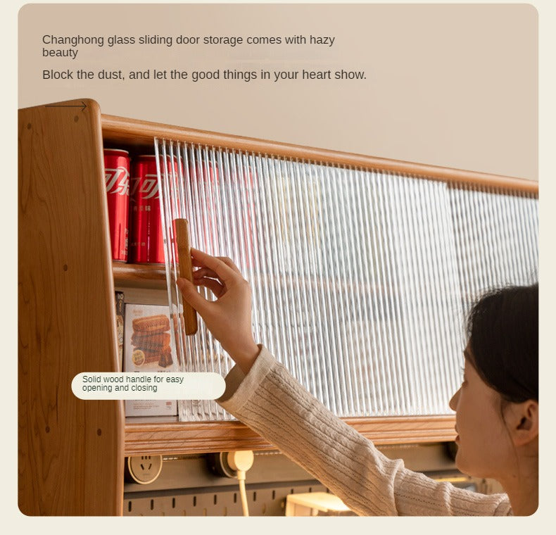 Cherry Solid Wood Medieval Style Dining Sideboard