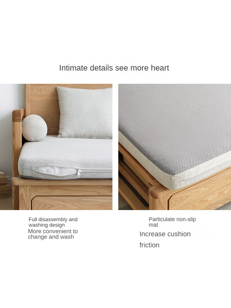 Ash Solid Wood Retractable Multifunctional Box Sofa Bed.