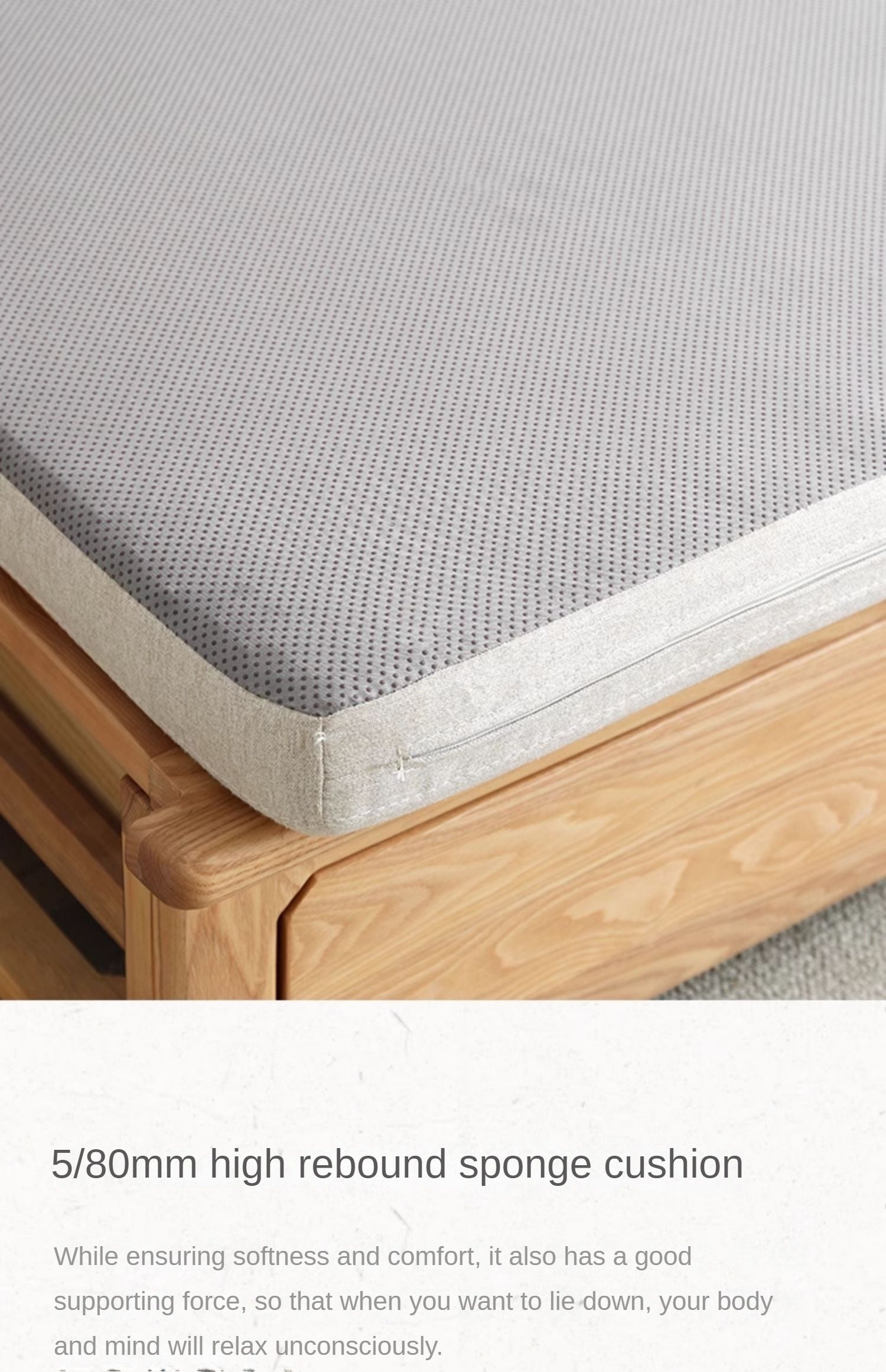 Ash Solid Wood Retractable Multifunctional Box Sofa Bed.