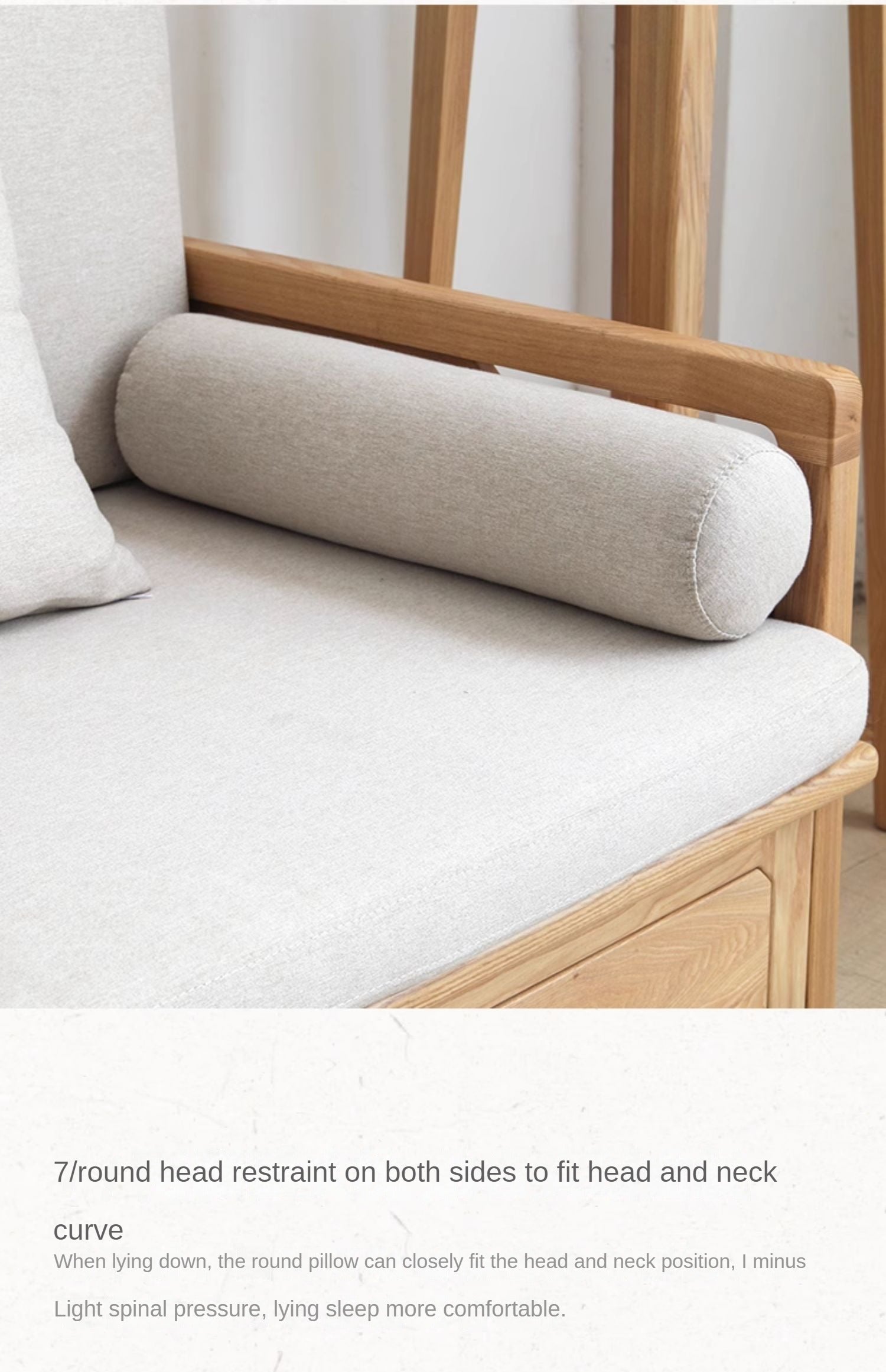 Ash Solid Wood Retractable Multifunctional Box Sofa Bed.