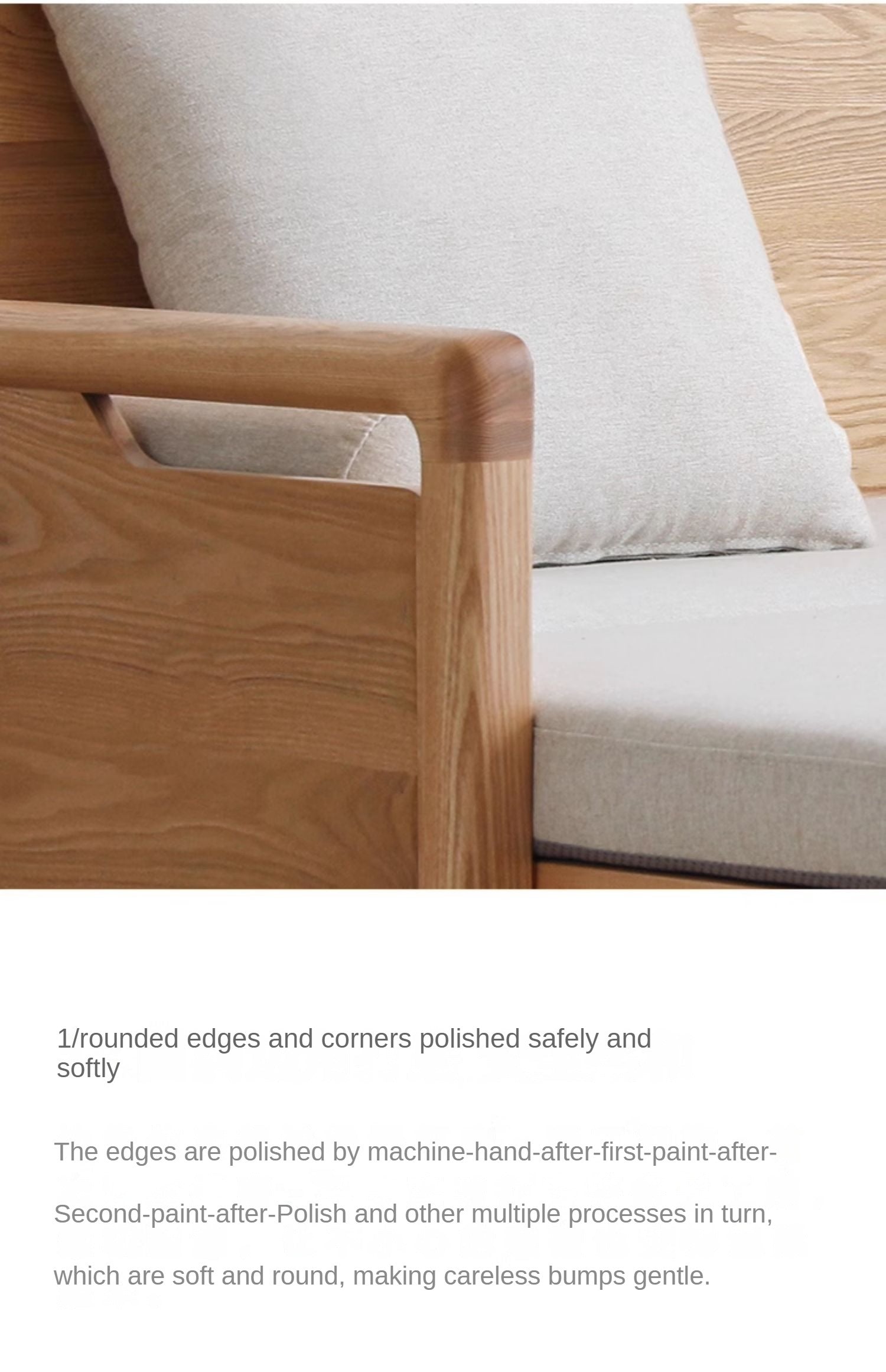 Ash Solid Wood Retractable Multifunctional Box Sofa Bed.