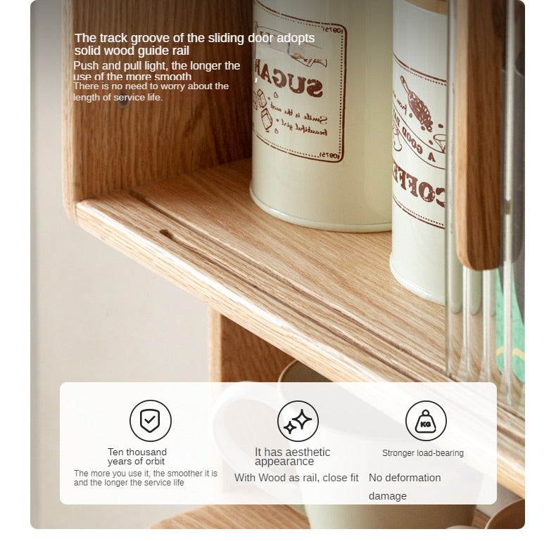 Oak, Beech, Cherry Wood Solid Wood Wall-Mounted Suspended Cabinet